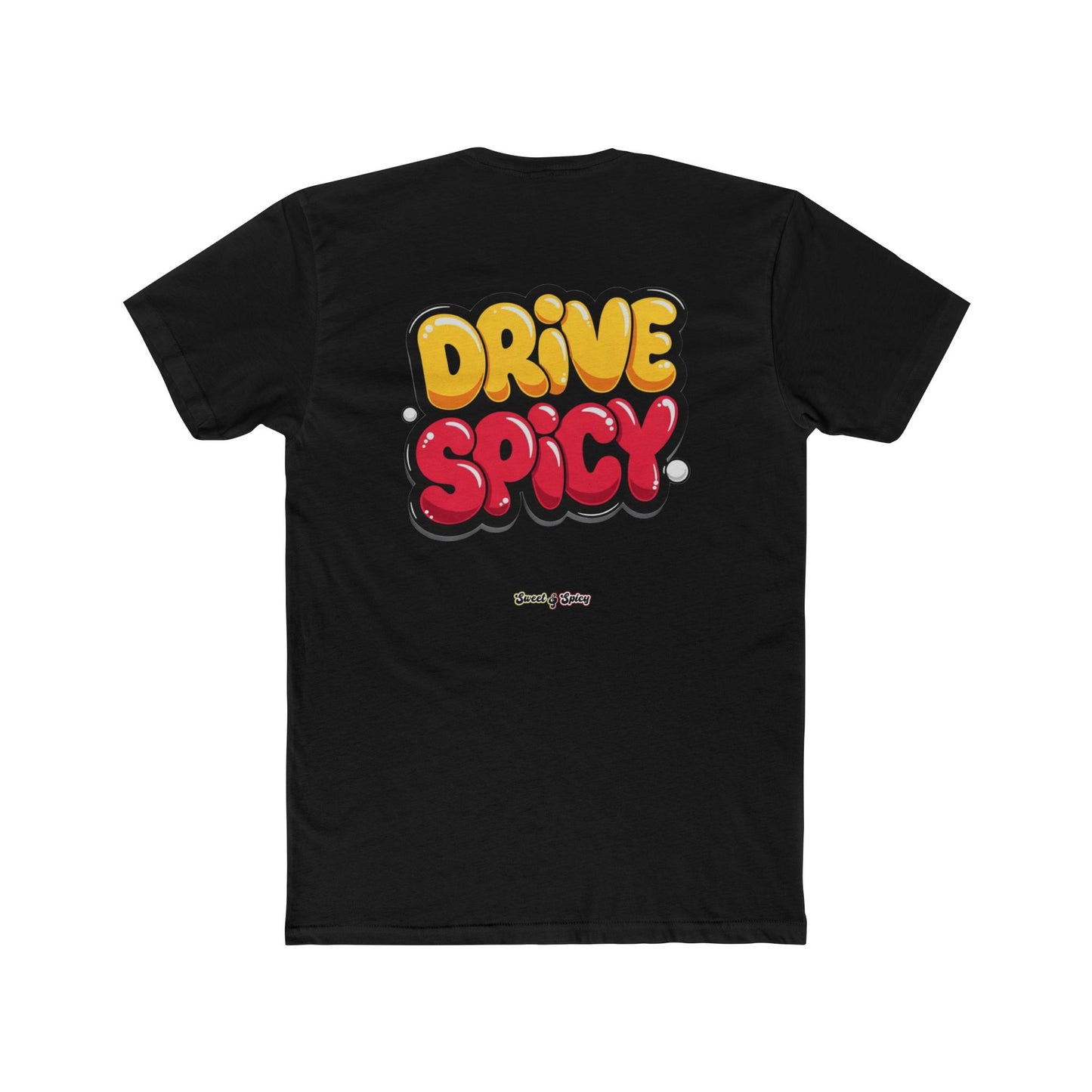 Graphic Tee — "Dink Sweet / Drive Spicy" Playful Retro Bubble Letter Shirt