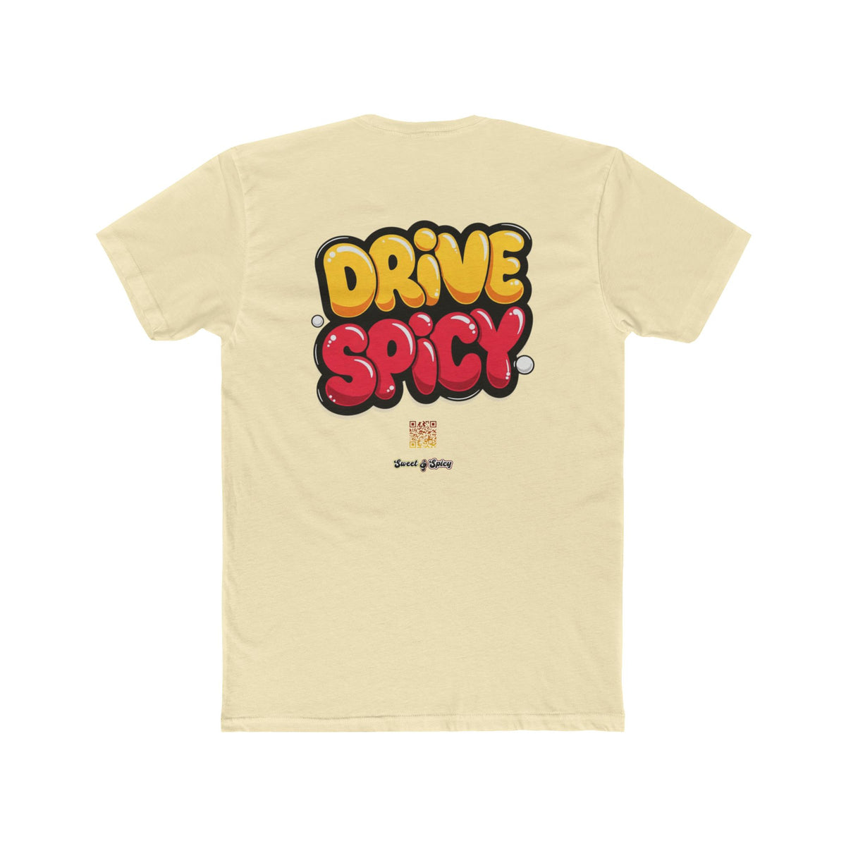 Graphic Tee — "Dink Sweet / Drive Spicy" Playful Retro Bubble Letter Shirt