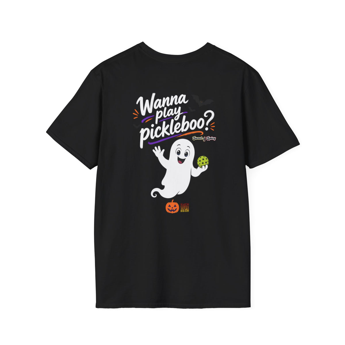 Halloween Ghost “Wanna Play Pickleboo?” T-Shirt – Sweet & Spicy Cute Costume Tee