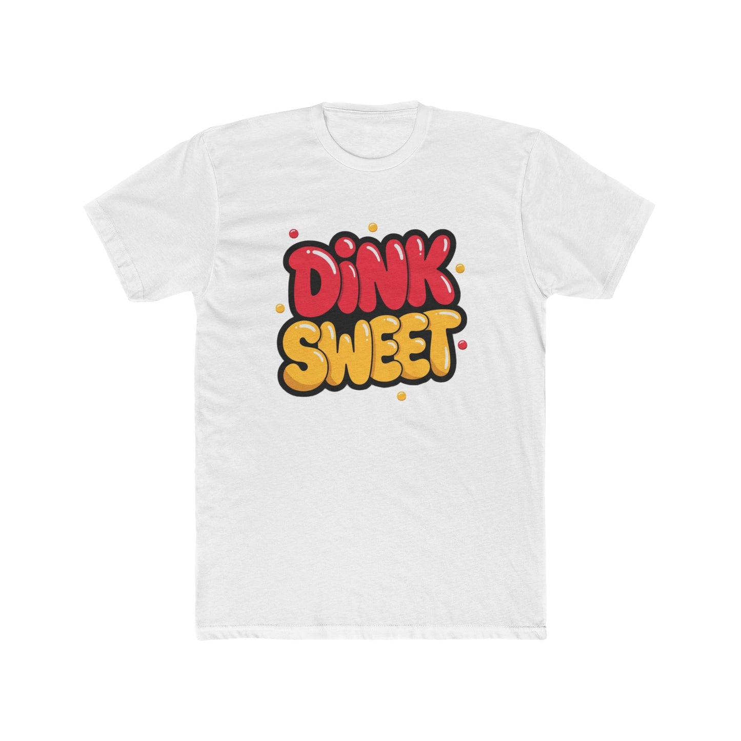Graphic Tee — "Dink Sweet / Drive Spicy" Playful Retro Bubble Letter Shirt