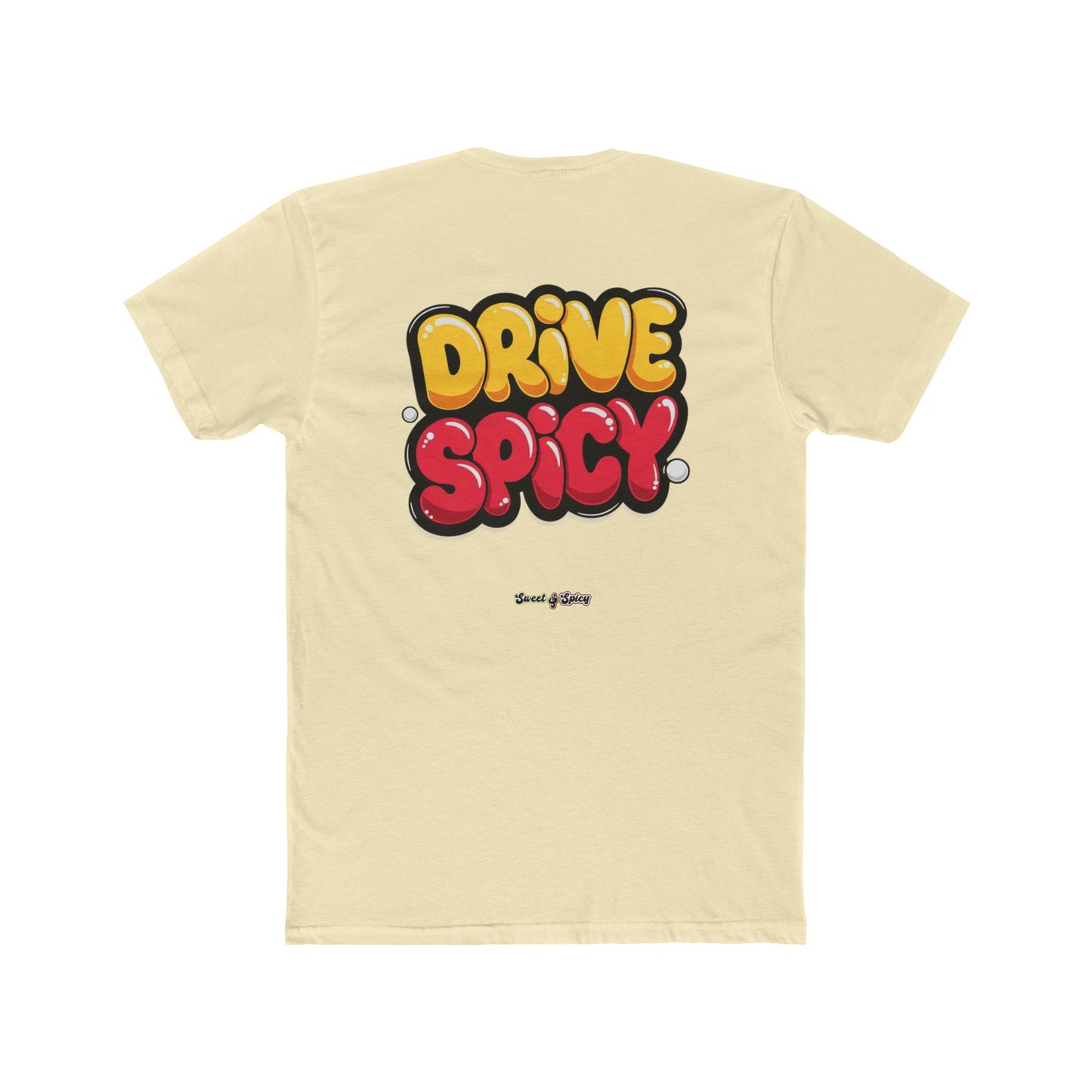 Graphic Tee — "Dink Sweet / Drive Spicy" Playful Retro Bubble Letter Shirt