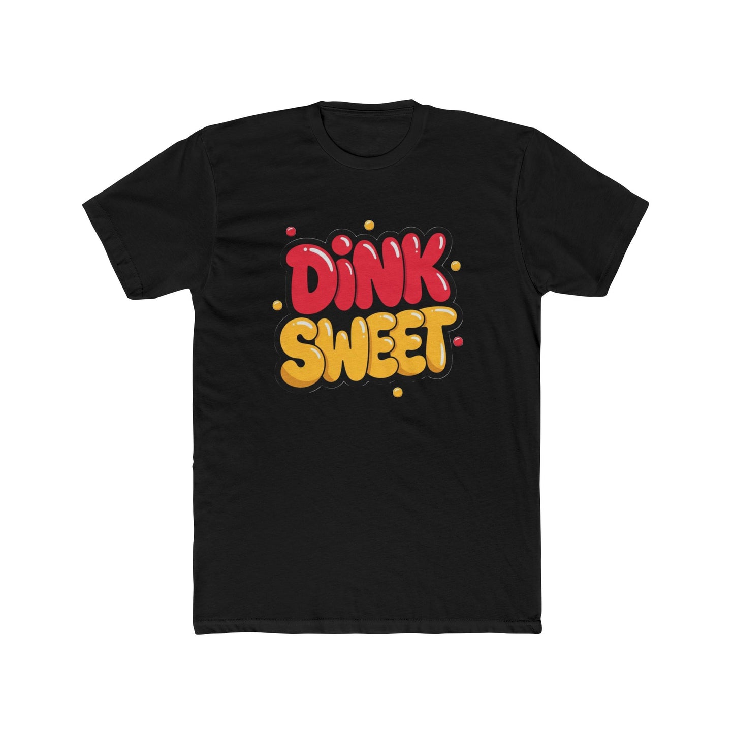 Graphic Tee — "Dink Sweet / Drive Spicy" Playful Retro Bubble Letter Shirt