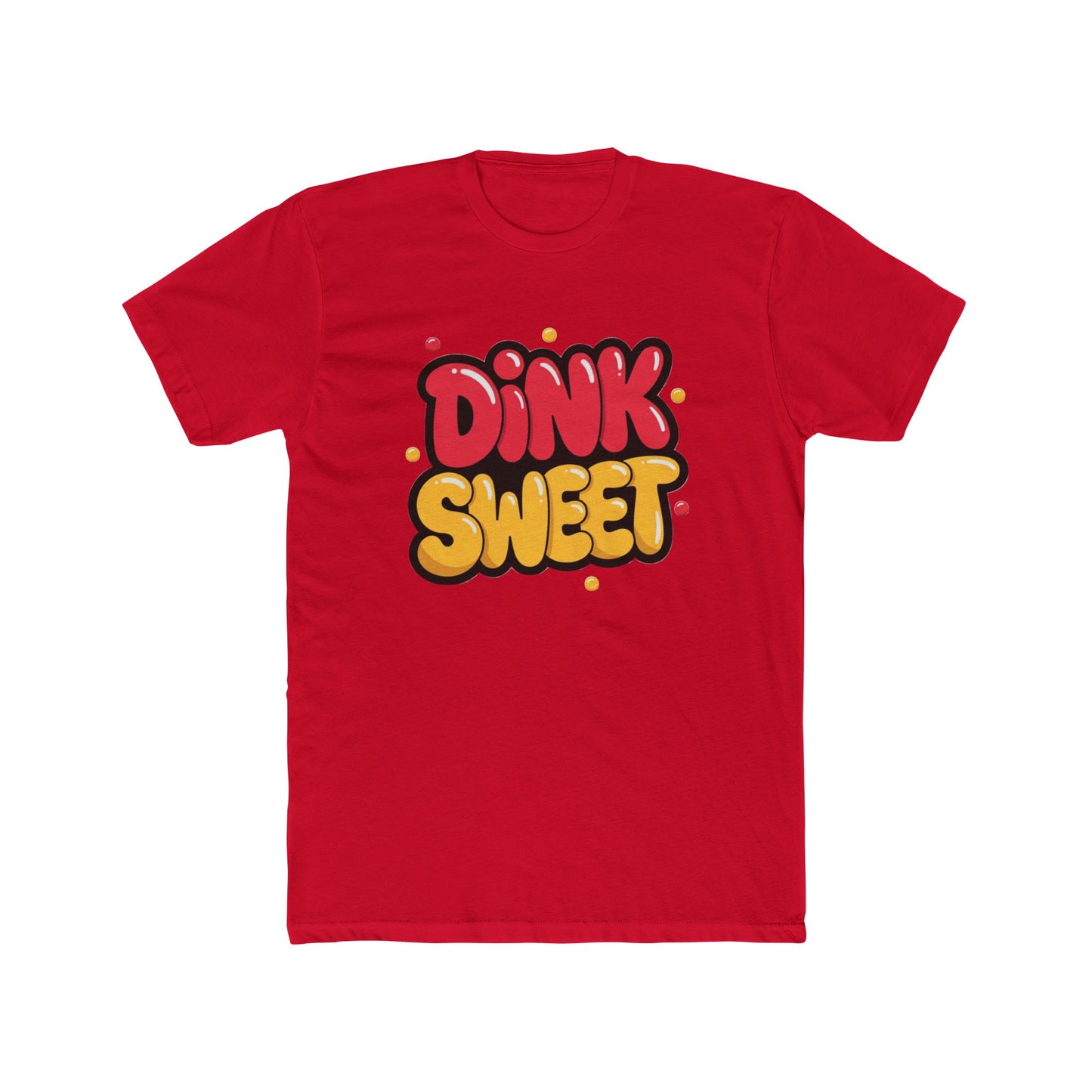 Graphic Tee — "Dink Sweet / Drive Spicy" Playful Retro Bubble Letter Shirt