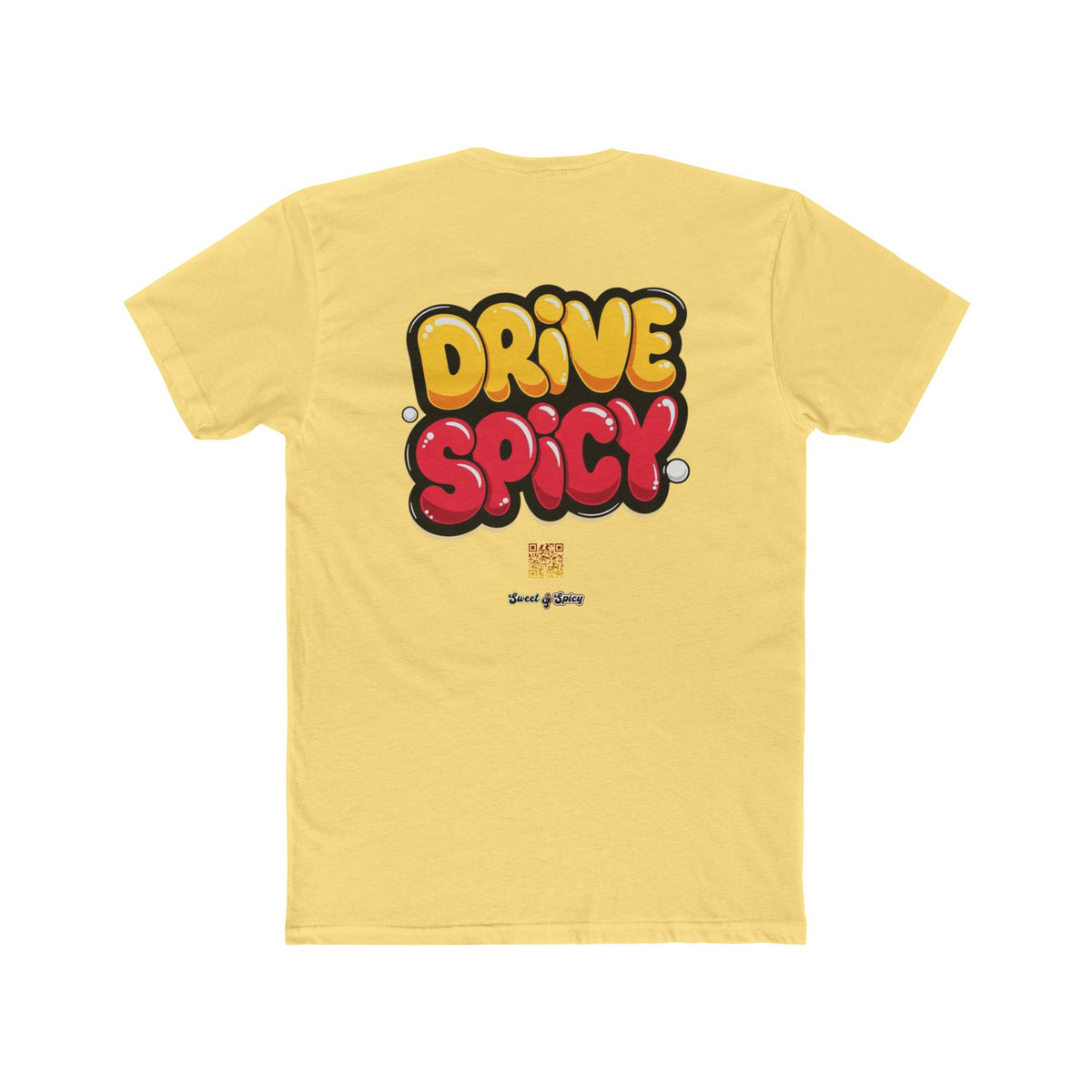 Graphic Tee — "Dink Sweet / Drive Spicy" Playful Retro Bubble Letter Shirt