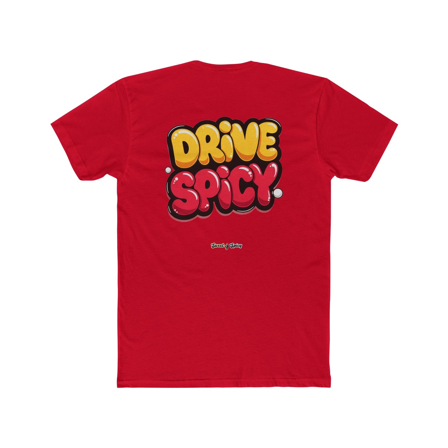 Graphic Tee — "Dink Sweet / Drive Spicy" Playful Retro Bubble Letter Shirt