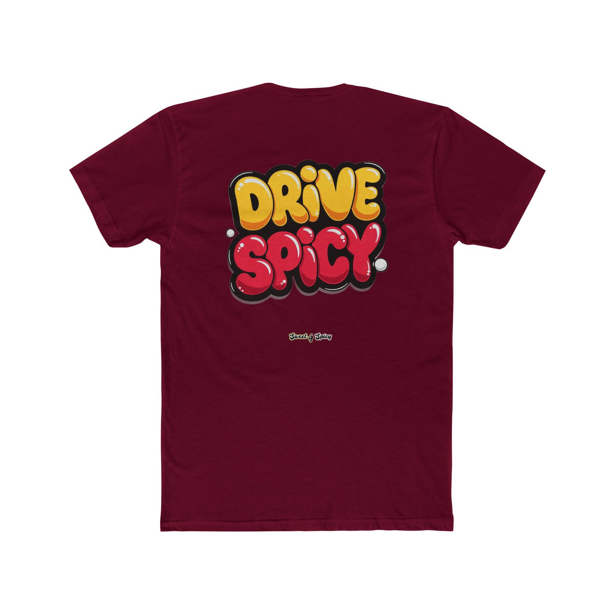 Graphic Tee — "Dink Sweet / Drive Spicy" Playful Retro Bubble Letter Shirt