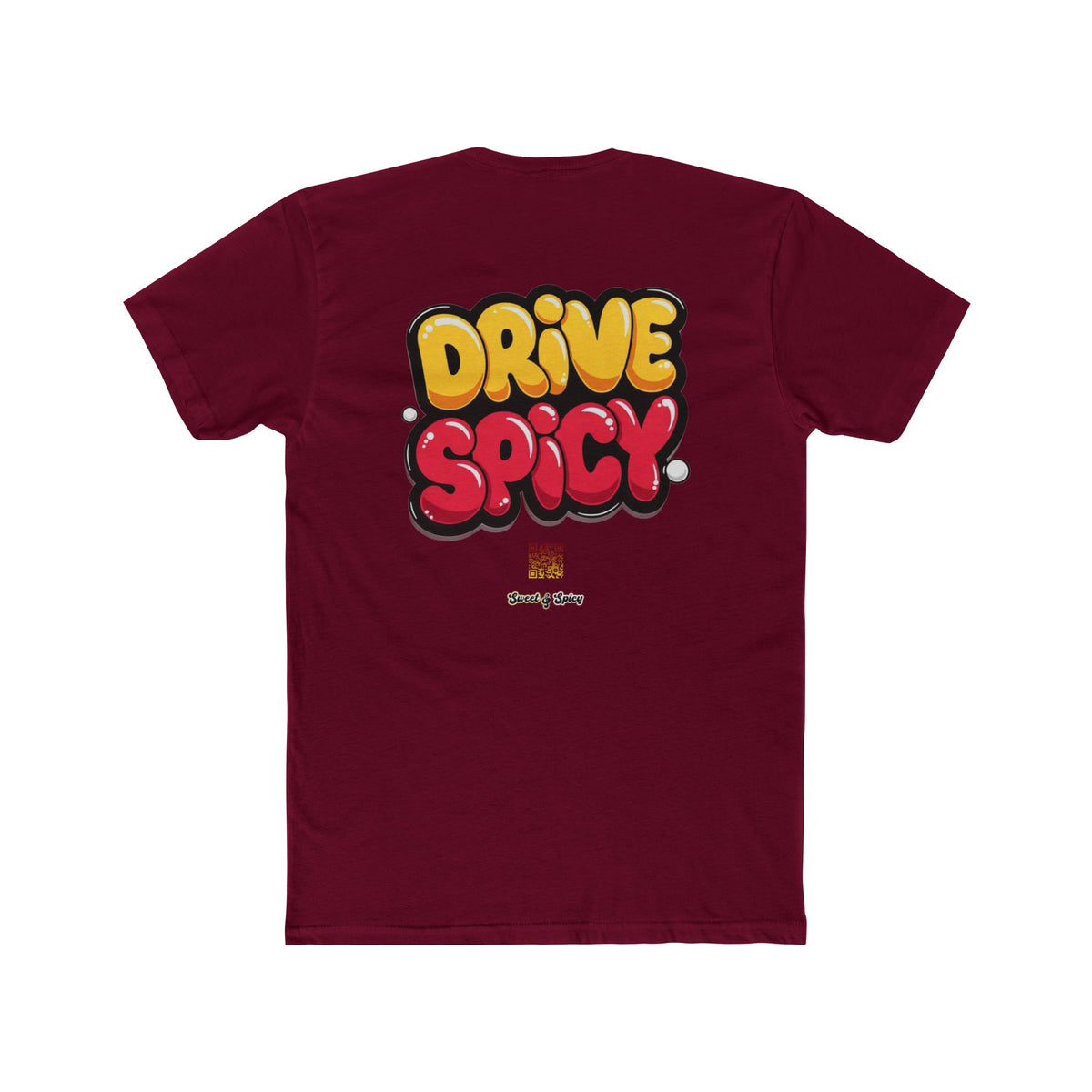 Graphic Tee — "Dink Sweet / Drive Spicy" Playful Retro Bubble Letter Shirt