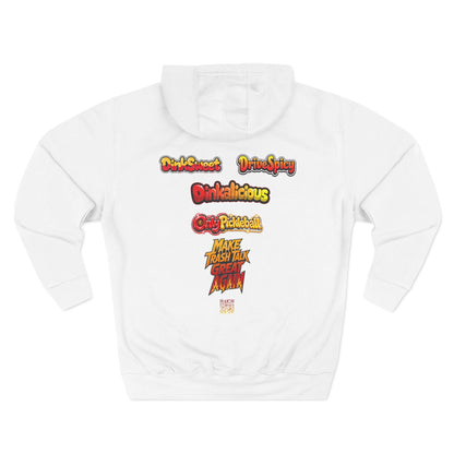 Sweet & Spicy Hoodie — Retro Text Graphic Fleece Pullover