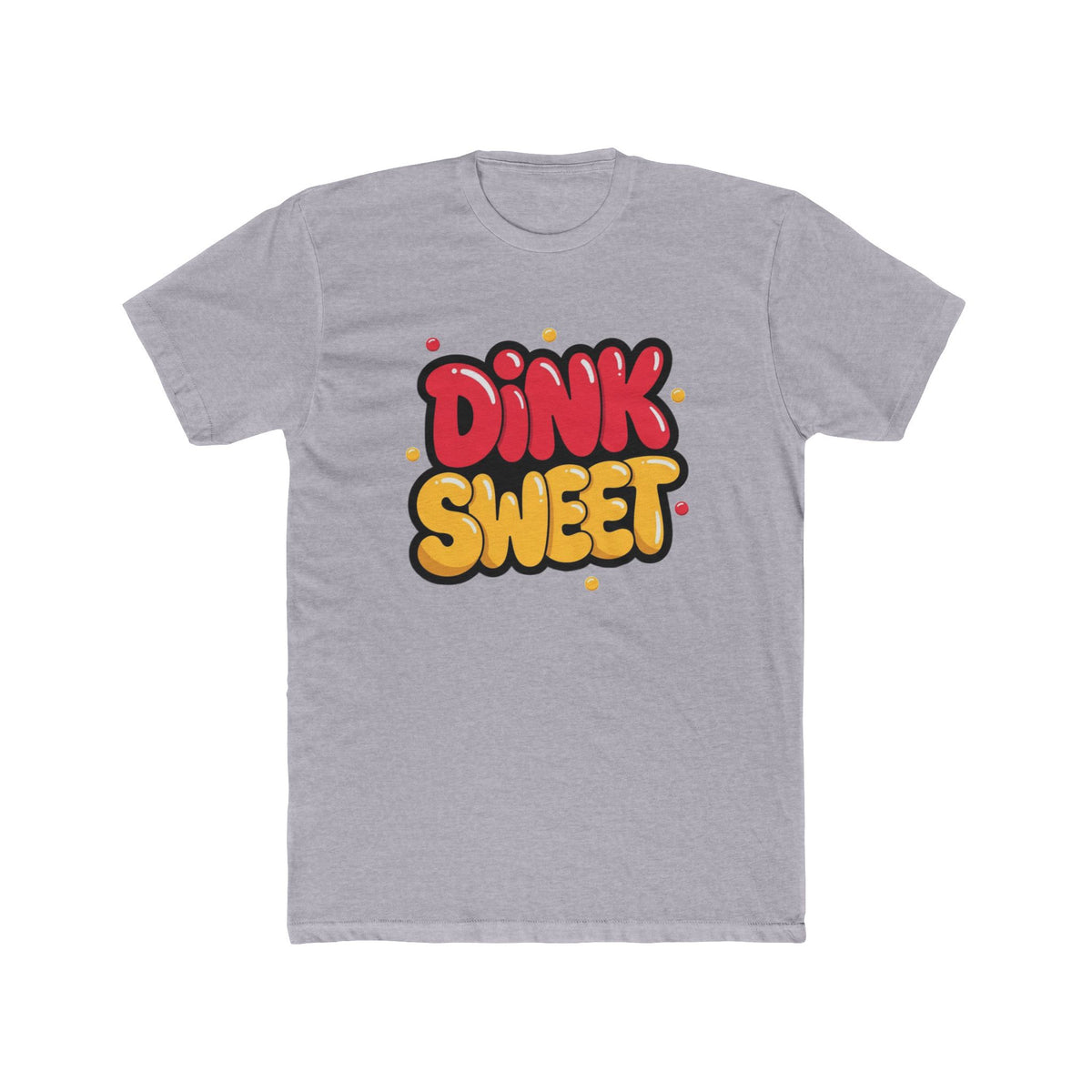 Graphic Tee — "Dink Sweet / Drive Spicy" Playful Retro Bubble Letter Shirt