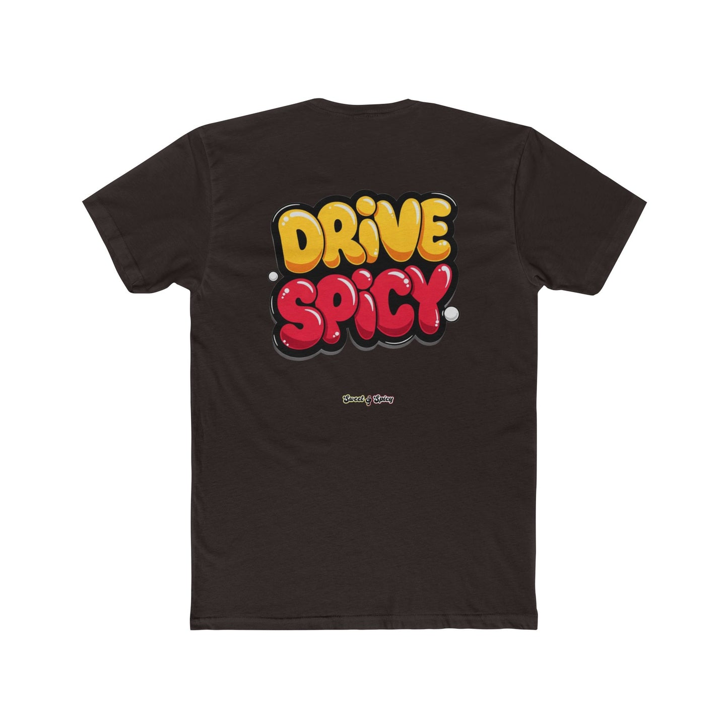 Graphic Tee — "Dink Sweet / Drive Spicy" Playful Retro Bubble Letter Shirt