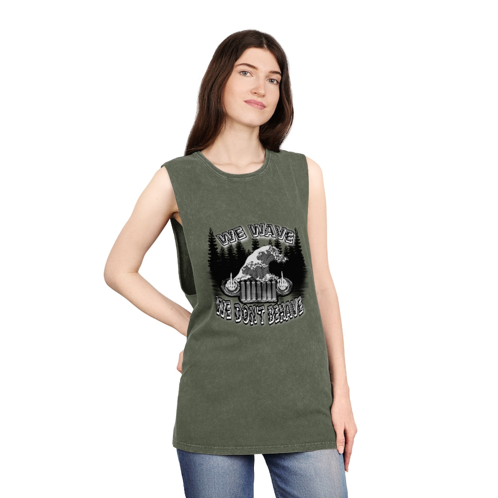 Jeeps Don't Behave Stonewash Tank