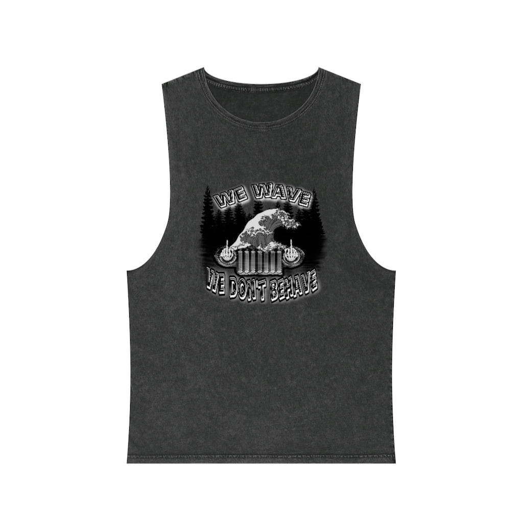Jeeps Don't Behave Stonewash Tank