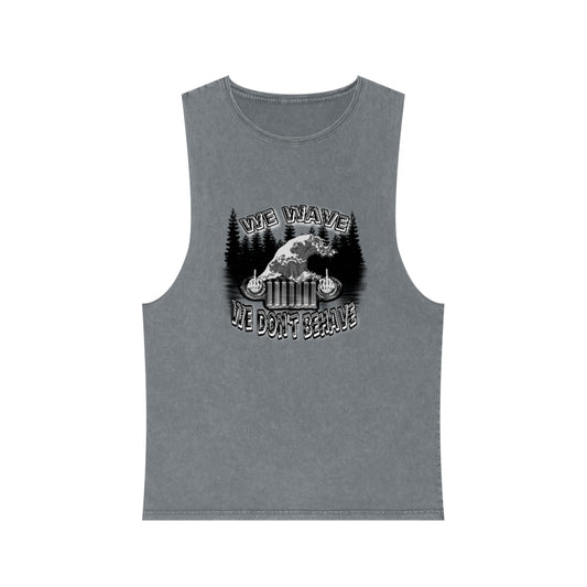 Jeeps Don't Behave Stonewash Tank