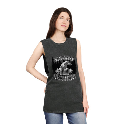 Jeeps Don't Behave Stonewash Tank